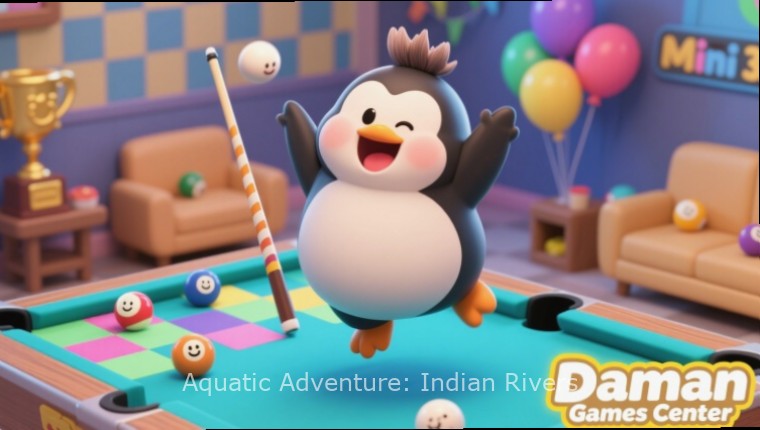 Aquatic Adventure: Indian Rivers - Wildlife Encounter Aquatic Adventure: Indian Rivers gameplay showing character interacting with river wildlife