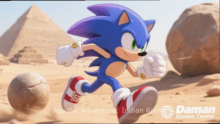 Aquatic Adventure: Indian Rivers - Ganges Exploration Aquatic Adventure: Indian Rivers gameplay showing a boat navigating the Ganges river with temple in background